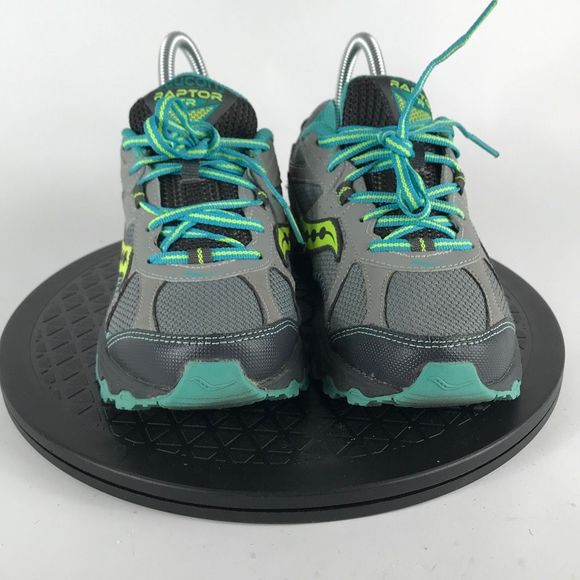Saucony Grid Raptor TR7 Gray/Teal Trail Running Shoes S15283-2 Women’s Size 7 - Picture 2 of 12